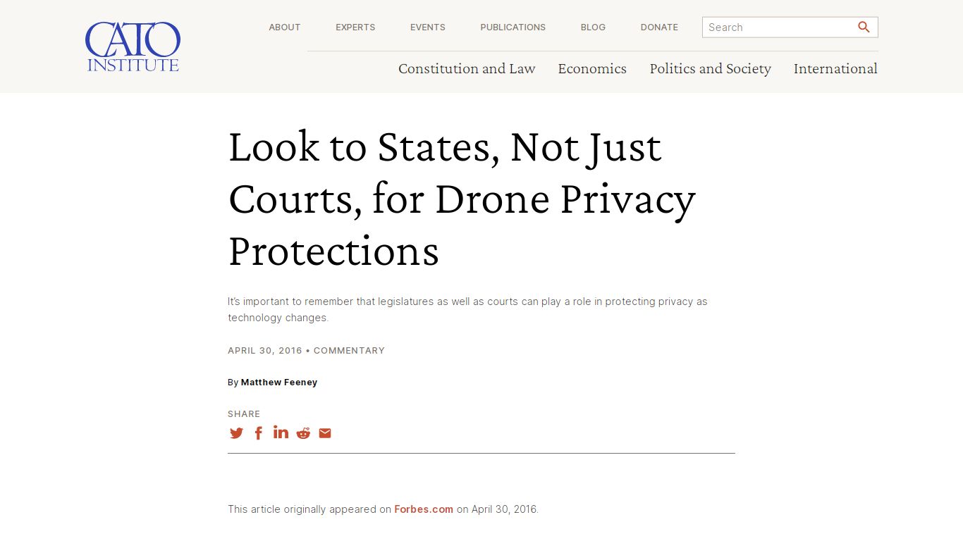 Look to States, Not Just Courts, for Drone Privacy Protections